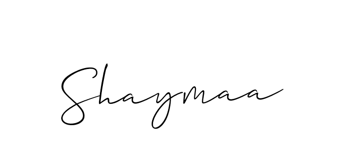 Make a beautiful signature design for name Shaymaa. With this signature (Allison_Script) style, you can create a handwritten signature for free. Shaymaa signature style 2 images and pictures png