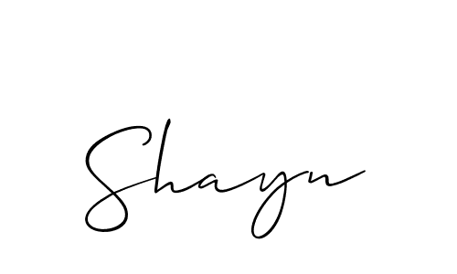 Use a signature maker to create a handwritten signature online. With this signature software, you can design (Allison_Script) your own signature for name Shayn. Shayn signature style 2 images and pictures png