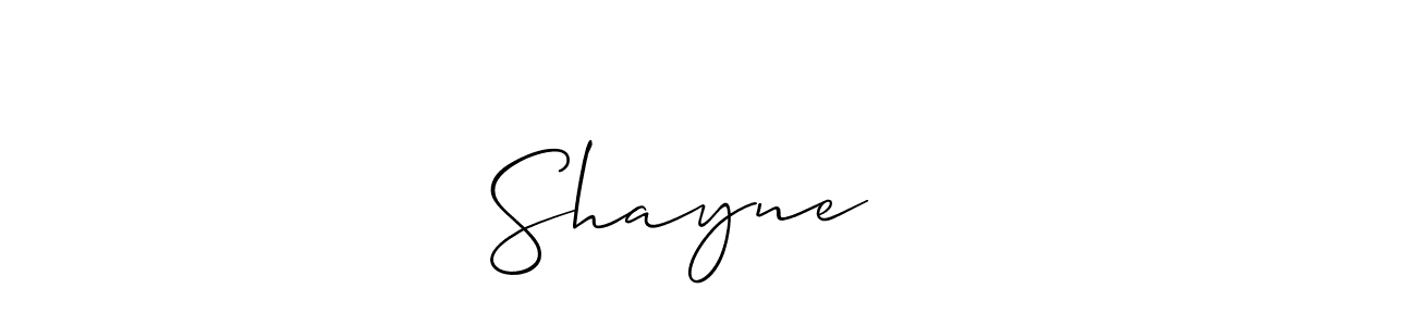 How to make Shayne ❤️ name signature. Use Allison_Script style for creating short signs online. This is the latest handwritten sign. Shayne ❤️ signature style 2 images and pictures png