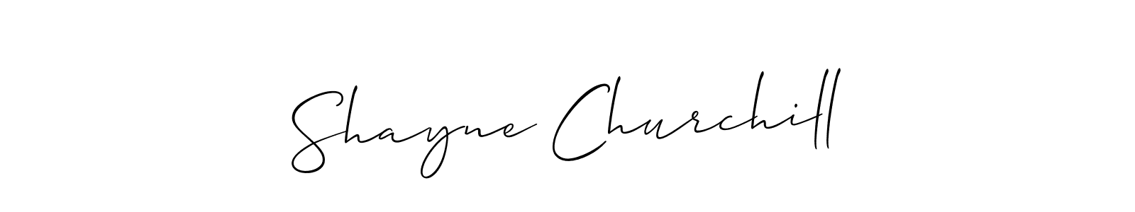 Make a short Shayne Churchill signature style. Manage your documents anywhere anytime using Allison_Script. Create and add eSignatures, submit forms, share and send files easily. Shayne Churchill signature style 2 images and pictures png