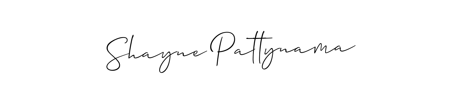 Make a short Shayne Pattynama signature style. Manage your documents anywhere anytime using Allison_Script. Create and add eSignatures, submit forms, share and send files easily. Shayne Pattynama signature style 2 images and pictures png
