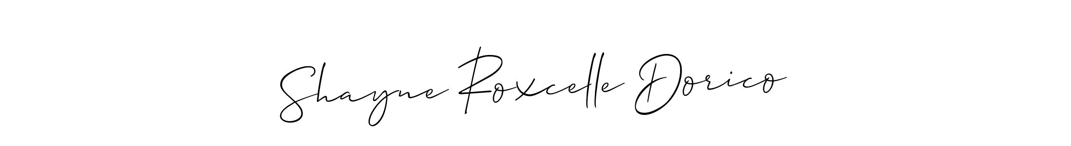 Also You can easily find your signature by using the search form. We will create Shayne Roxcelle Dorico name handwritten signature images for you free of cost using Allison_Script sign style. Shayne Roxcelle Dorico signature style 2 images and pictures png