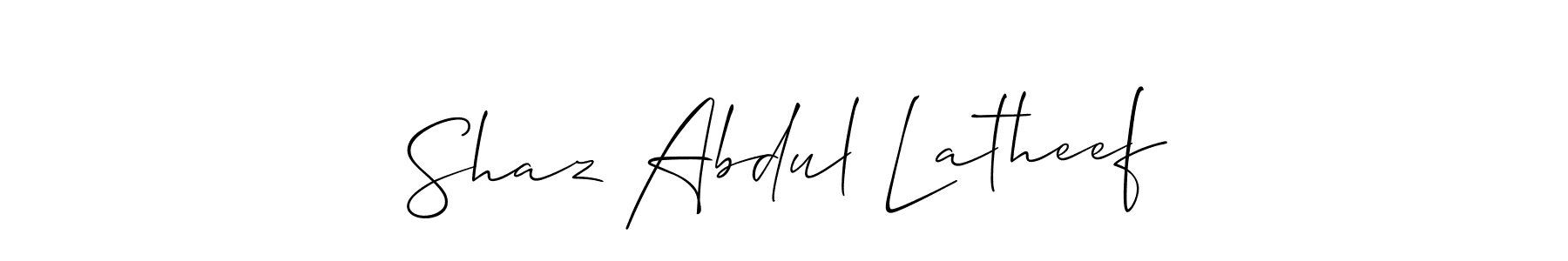 You can use this online signature creator to create a handwritten signature for the name Shaz Abdul Latheef. This is the best online autograph maker. Shaz Abdul Latheef signature style 2 images and pictures png