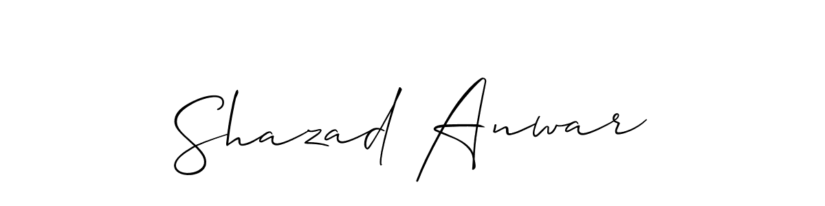 Create a beautiful signature design for name Shazad Anwar. With this signature (Allison_Script) fonts, you can make a handwritten signature for free. Shazad Anwar signature style 2 images and pictures png