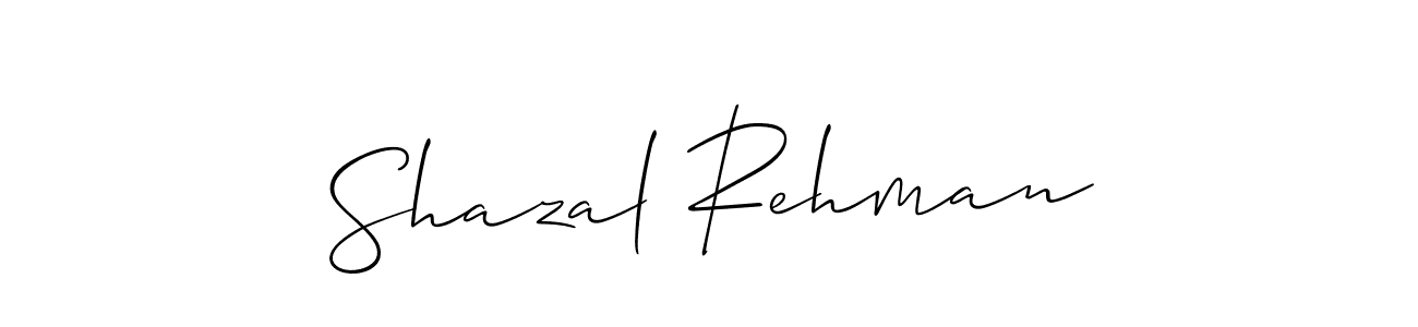Use a signature maker to create a handwritten signature online. With this signature software, you can design (Allison_Script) your own signature for name Shazal Rehman. Shazal Rehman signature style 2 images and pictures png