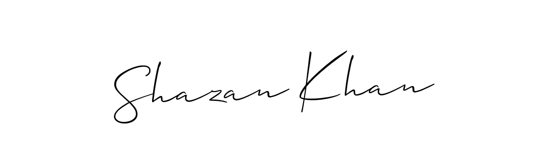You should practise on your own different ways (Allison_Script) to write your name (Shazan Khan) in signature. don't let someone else do it for you. Shazan Khan signature style 2 images and pictures png