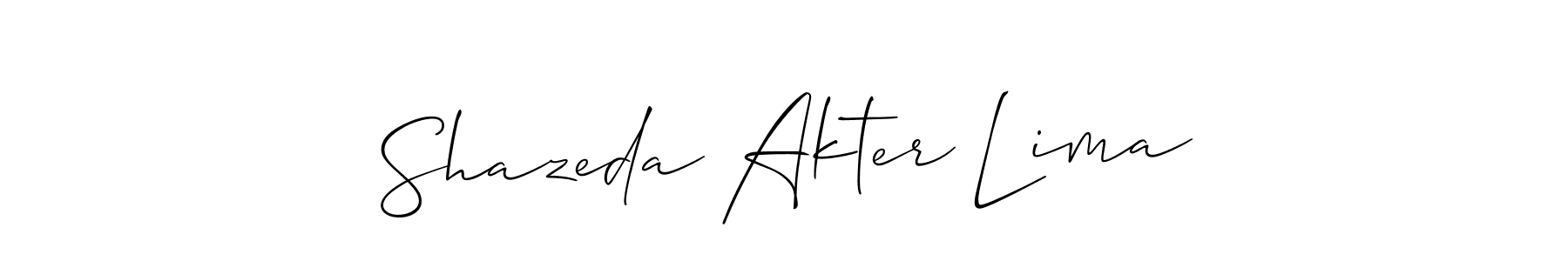This is the best signature style for the Shazeda Akter Lima name. Also you like these signature font (Allison_Script). Mix name signature. Shazeda Akter Lima signature style 2 images and pictures png