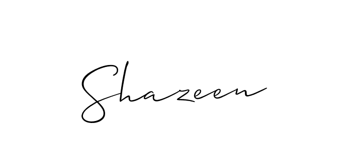 Also You can easily find your signature by using the search form. We will create Shazeen name handwritten signature images for you free of cost using Allison_Script sign style. Shazeen signature style 2 images and pictures png