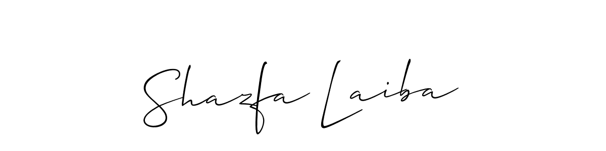 Allison_Script is a professional signature style that is perfect for those who want to add a touch of class to their signature. It is also a great choice for those who want to make their signature more unique. Get Shazfa Laiba name to fancy signature for free. Shazfa Laiba signature style 2 images and pictures png