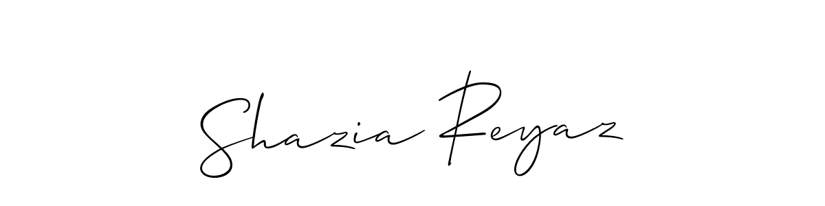 Also we have Shazia Reyaz name is the best signature style. Create professional handwritten signature collection using Allison_Script autograph style. Shazia Reyaz signature style 2 images and pictures png