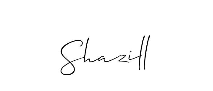 The best way (Allison_Script) to make a short signature is to pick only two or three words in your name. The name Shazill include a total of six letters. For converting this name. Shazill signature style 2 images and pictures png