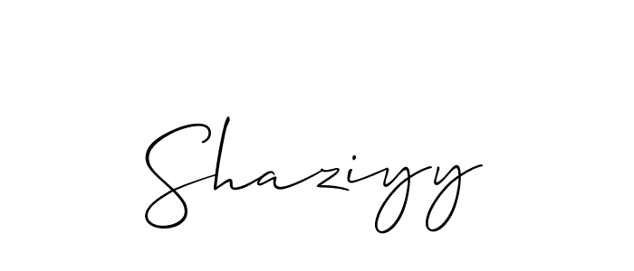 It looks lik you need a new signature style for name Shaziyy. Design unique handwritten (Allison_Script) signature with our free signature maker in just a few clicks. Shaziyy signature style 2 images and pictures png