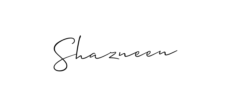 You should practise on your own different ways (Allison_Script) to write your name (Shazneen) in signature. don't let someone else do it for you. Shazneen signature style 2 images and pictures png