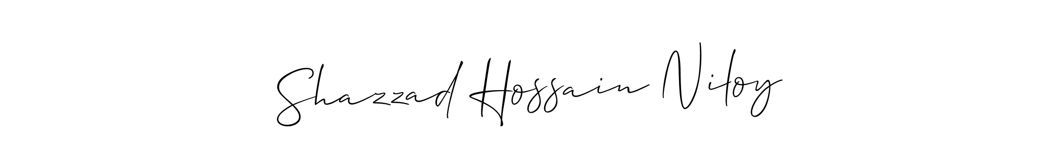 Also we have Shazzad Hossain Niloy name is the best signature style. Create professional handwritten signature collection using Allison_Script autograph style. Shazzad Hossain Niloy signature style 2 images and pictures png