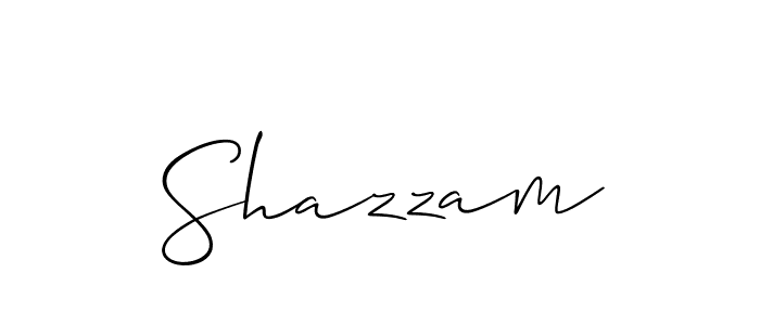 The best way (Allison_Script) to make a short signature is to pick only two or three words in your name. The name Shazzam include a total of six letters. For converting this name. Shazzam signature style 2 images and pictures png