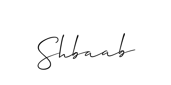 How to make Shbaab signature? Allison_Script is a professional autograph style. Create handwritten signature for Shbaab name. Shbaab signature style 2 images and pictures png