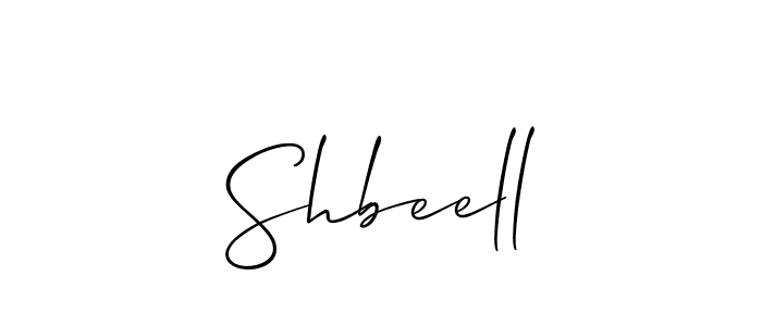 How to make Shbeell signature? Allison_Script is a professional autograph style. Create handwritten signature for Shbeell name. Shbeell signature style 2 images and pictures png
