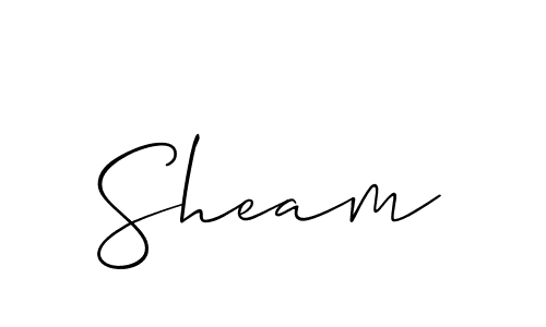 How to make Sheam signature? Allison_Script is a professional autograph style. Create handwritten signature for Sheam name. Sheam signature style 2 images and pictures png