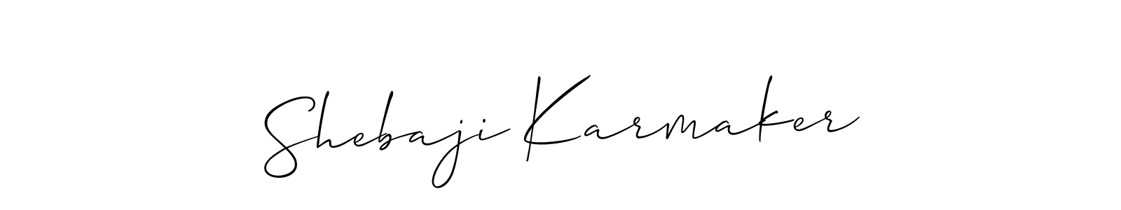 Design your own signature with our free online signature maker. With this signature software, you can create a handwritten (Allison_Script) signature for name Shebaji Karmaker. Shebaji Karmaker signature style 2 images and pictures png