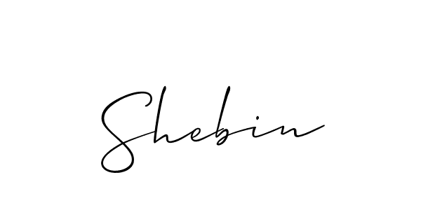 Make a beautiful signature design for name Shebin. Use this online signature maker to create a handwritten signature for free. Shebin signature style 2 images and pictures png