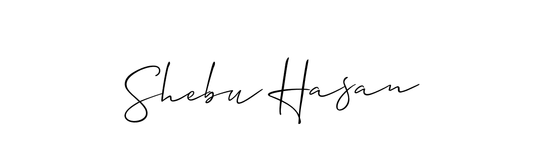 Also we have Shebu Hasan name is the best signature style. Create professional handwritten signature collection using Allison_Script autograph style. Shebu Hasan signature style 2 images and pictures png
