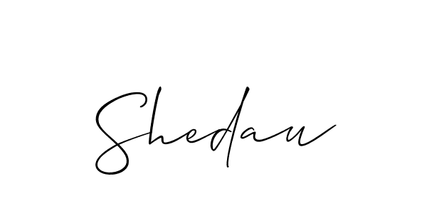 Make a beautiful signature design for name Shedau. With this signature (Allison_Script) style, you can create a handwritten signature for free. Shedau signature style 2 images and pictures png