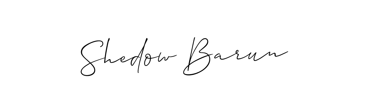 Make a beautiful signature design for name Shedow Barun. With this signature (Allison_Script) style, you can create a handwritten signature for free. Shedow Barun signature style 2 images and pictures png