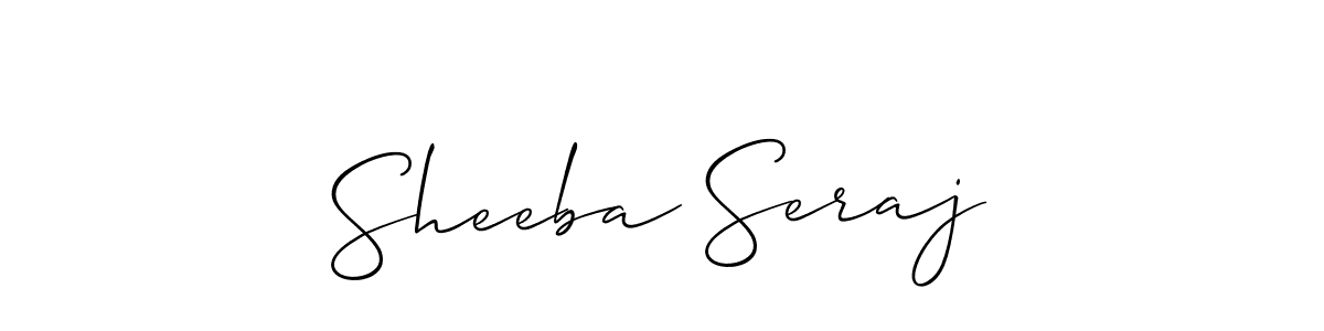 Sheeba Seraj stylish signature style. Best Handwritten Sign (Allison_Script) for my name. Handwritten Signature Collection Ideas for my name Sheeba Seraj. Sheeba Seraj signature style 2 images and pictures png