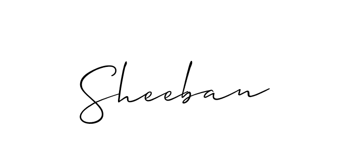 It looks lik you need a new signature style for name Sheeban. Design unique handwritten (Allison_Script) signature with our free signature maker in just a few clicks. Sheeban signature style 2 images and pictures png