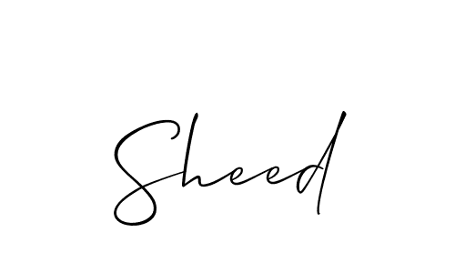 Allison_Script is a professional signature style that is perfect for those who want to add a touch of class to their signature. It is also a great choice for those who want to make their signature more unique. Get Sheed name to fancy signature for free. Sheed signature style 2 images and pictures png