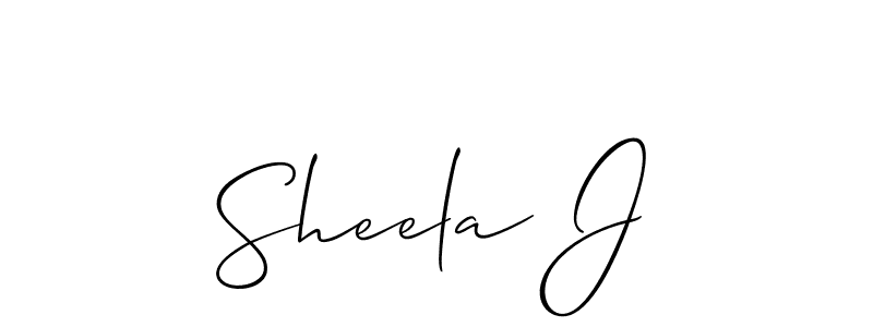 Sheela J stylish signature style. Best Handwritten Sign (Allison_Script) for my name. Handwritten Signature Collection Ideas for my name Sheela J. Sheela J signature style 2 images and pictures png
