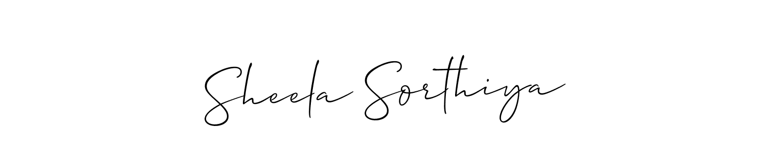 Best and Professional Signature Style for Sheela Sorthiya. Allison_Script Best Signature Style Collection. Sheela Sorthiya signature style 2 images and pictures png