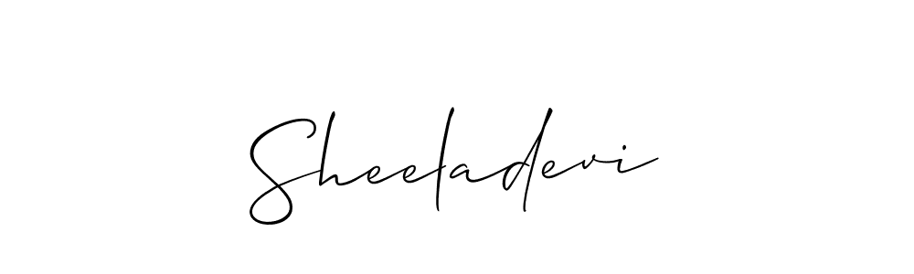 How to Draw Sheeladevi signature style? Allison_Script is a latest design signature styles for name Sheeladevi. Sheeladevi signature style 2 images and pictures png