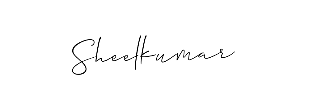 How to make Sheelkumar signature? Allison_Script is a professional autograph style. Create handwritten signature for Sheelkumar name. Sheelkumar signature style 2 images and pictures png