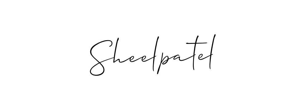 Also we have Sheelpatel name is the best signature style. Create professional handwritten signature collection using Allison_Script autograph style. Sheelpatel signature style 2 images and pictures png