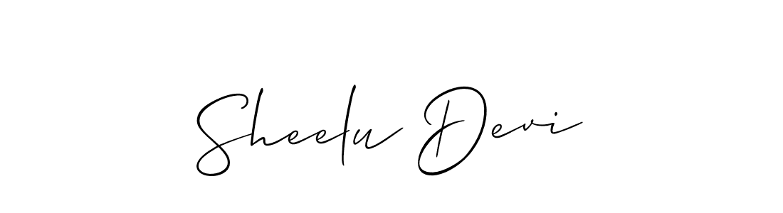 Also You can easily find your signature by using the search form. We will create Sheelu Devi name handwritten signature images for you free of cost using Allison_Script sign style. Sheelu Devi signature style 2 images and pictures png