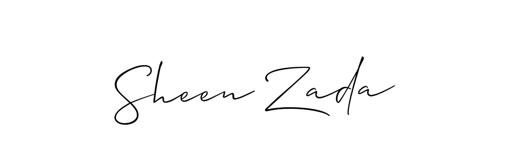 Design your own signature with our free online signature maker. With this signature software, you can create a handwritten (Allison_Script) signature for name Sheen Zada. Sheen Zada signature style 2 images and pictures png