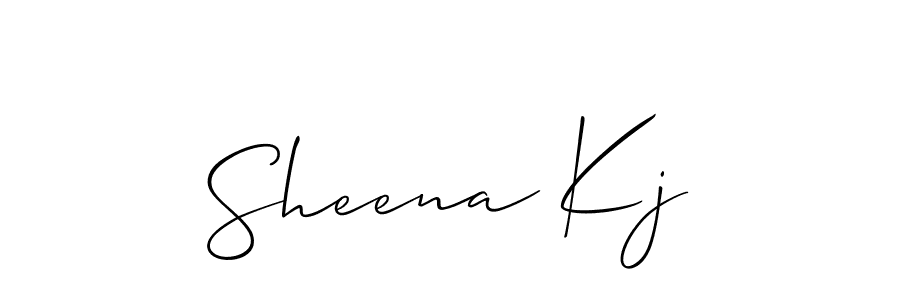 Also we have Sheena Kj name is the best signature style. Create professional handwritten signature collection using Allison_Script autograph style. Sheena Kj signature style 2 images and pictures png