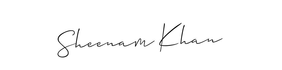 The best way (Allison_Script) to make a short signature is to pick only two or three words in your name. The name Sheenam Khan include a total of six letters. For converting this name. Sheenam Khan signature style 2 images and pictures png