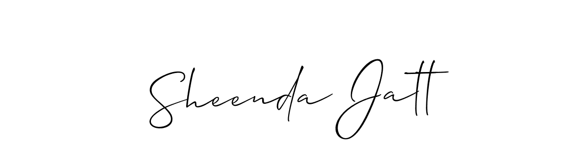 It looks lik you need a new signature style for name Sheenda Jatt. Design unique handwritten (Allison_Script) signature with our free signature maker in just a few clicks. Sheenda Jatt signature style 2 images and pictures png