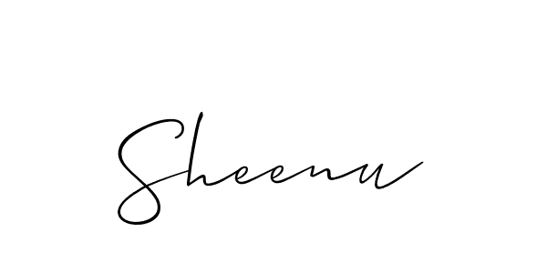 Sheenu stylish signature style. Best Handwritten Sign (Allison_Script) for my name. Handwritten Signature Collection Ideas for my name Sheenu. Sheenu signature style 2 images and pictures png