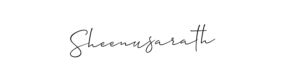 Use a signature maker to create a handwritten signature online. With this signature software, you can design (Allison_Script) your own signature for name Sheenusarath. Sheenusarath signature style 2 images and pictures png