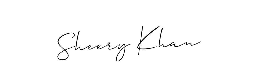 Design your own signature with our free online signature maker. With this signature software, you can create a handwritten (Allison_Script) signature for name Sheery Khan. Sheery Khan signature style 2 images and pictures png