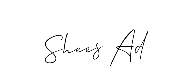 Create a beautiful signature design for name Shees Ad. With this signature (Allison_Script) fonts, you can make a handwritten signature for free. Shees Ad signature style 2 images and pictures png