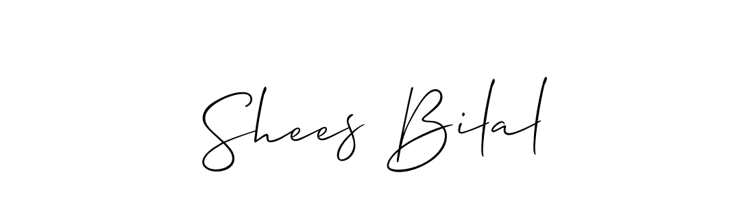 The best way (Allison_Script) to make a short signature is to pick only two or three words in your name. The name Shees Bilal include a total of six letters. For converting this name. Shees Bilal signature style 2 images and pictures png