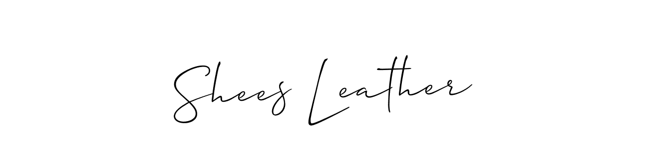 How to make Shees Leather signature? Allison_Script is a professional autograph style. Create handwritten signature for Shees Leather name. Shees Leather signature style 2 images and pictures png