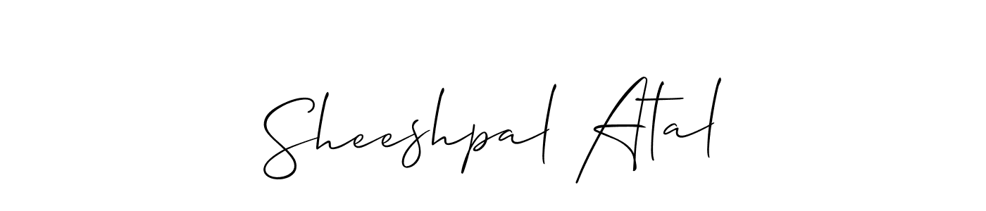 Create a beautiful signature design for name Sheeshpal Atal. With this signature (Allison_Script) fonts, you can make a handwritten signature for free. Sheeshpal Atal signature style 2 images and pictures png