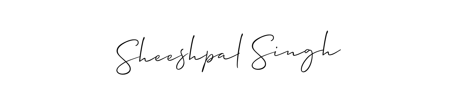 How to make Sheeshpal Singh signature? Allison_Script is a professional autograph style. Create handwritten signature for Sheeshpal Singh name. Sheeshpal Singh signature style 2 images and pictures png