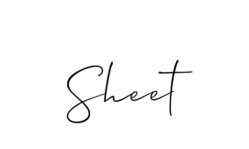 Use a signature maker to create a handwritten signature online. With this signature software, you can design (Allison_Script) your own signature for name Sheet. Sheet signature style 2 images and pictures png