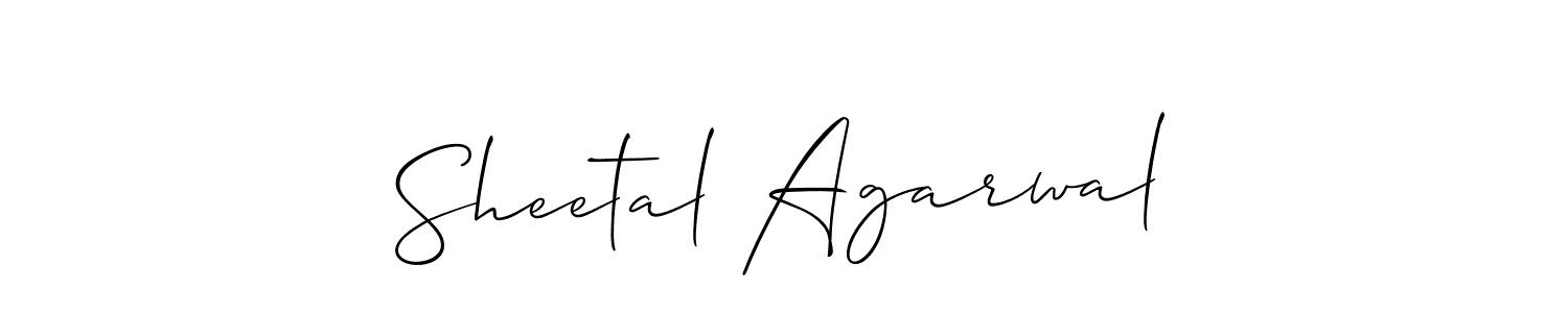 Design your own signature with our free online signature maker. With this signature software, you can create a handwritten (Allison_Script) signature for name Sheetal Agarwal. Sheetal Agarwal signature style 2 images and pictures png